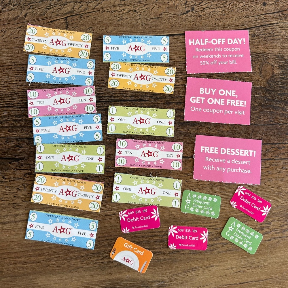 American Girl Cash and Coupon Accessories Play